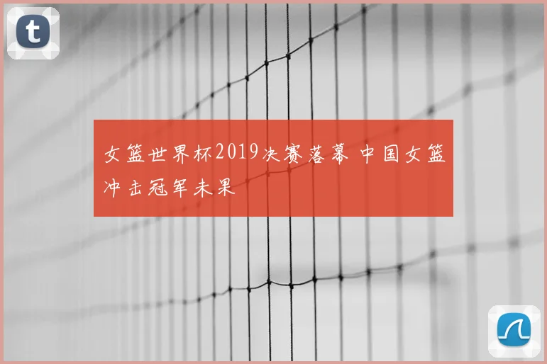 女篮世界杯2019决赛落幕 中国女篮冲击冠军未果